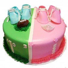 Pink & Green Baby Shower Cake