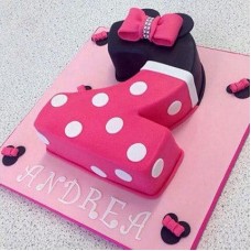 Two Number Pink Minnie Cake
