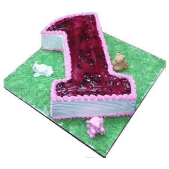 One Number Blueberry Cake