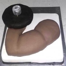 Bodybuilding Themed Fondant Cake