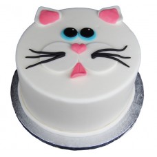 Kitty Face Fondant Cake