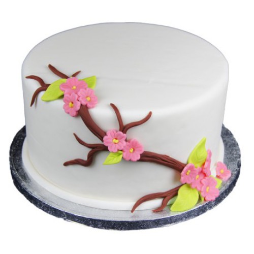 Cherry Blossom Pink Fondant Cake Delivery in Greater Noida