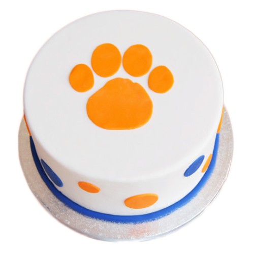 Clemson Theme Fondant Cake Delivery in Greater Noida