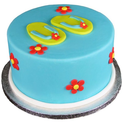 Flip Flop Theme Fondant Cake Delivery in Greater Noida