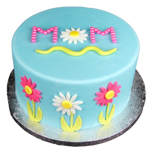 Floral MOM Fondant Cake Delivery in Greater Noida