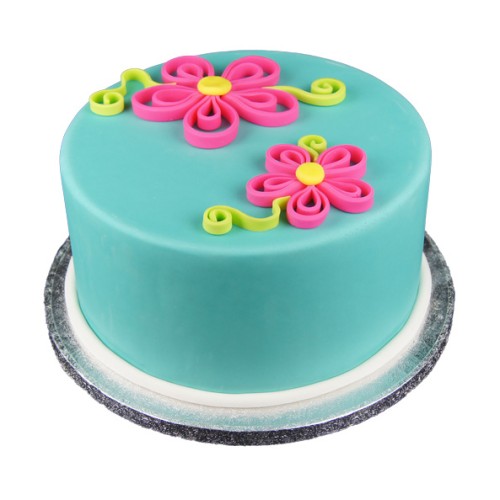 Flower Qilling Fondant Cake Delivery in Greater Noida