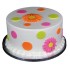 Polka Dot Daisy Fondant Cake