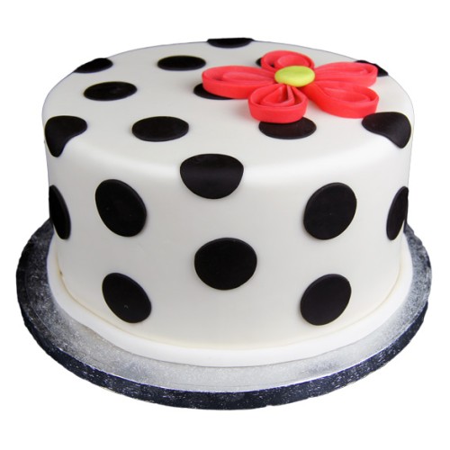 Polka Dot Quill Fondant Cake Delivery in Greater Noida Polka Dot Quill Fondant Cake Delivery in Greater Noida