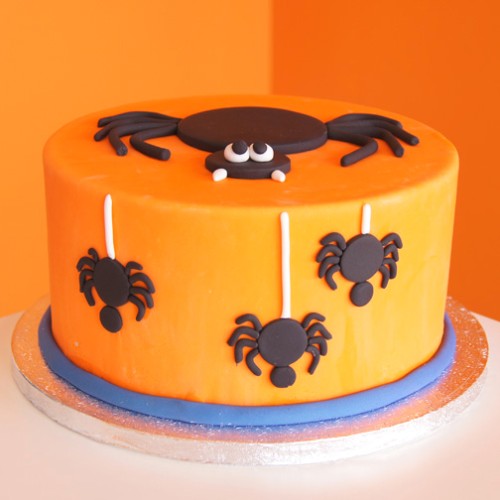 Spiders Theme Fondant Cake Delivery in Greater Noida
