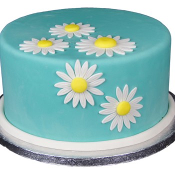 Spring Daisies Fondant Cake