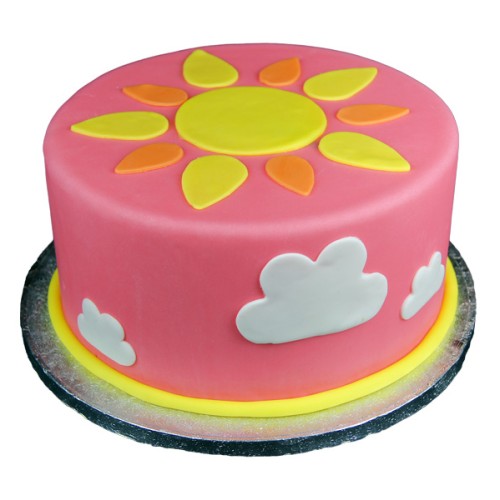 Sunshine Theme Fondant Cake Delivery in Greater Noida