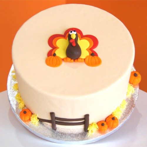 Turkey & Pumpkin Theme Cake Delivery in Greater Noida