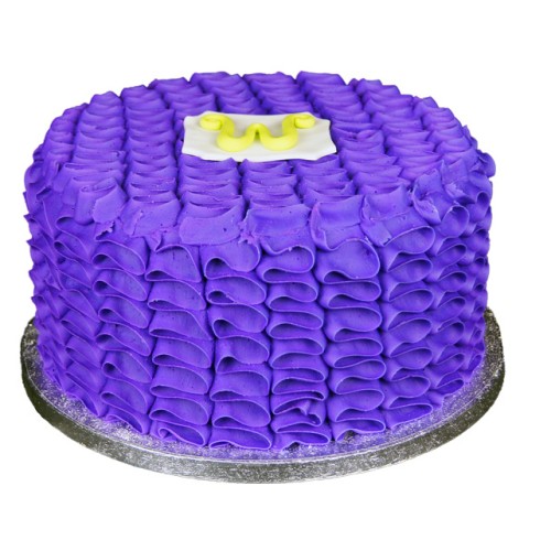 Purple Ruffle Fondant Cake Delivery in Greater Noida