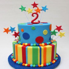2 Tier Birthday Designer Cake