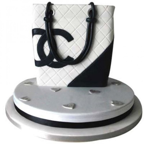 Classy Chanel Bag Fondant Cake Delivery in Greater Noida Classy Chanel Bag Fondant Cake Delivery in Greater Noida