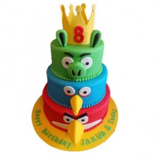 Crazy Angry Birds 3 Tier Cake