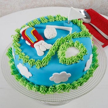 Designer Golf Semi Fondant Cake For Dad Designer Golf Semi Fondant Cake For Dad