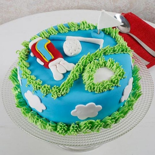 Designer Golf Semi Fondant Cake For Dad Delivery in Greater Noida