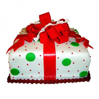 Exquisite Christmas Gift Fondant Cake Exquisite Christmas Gift Fondant Cake