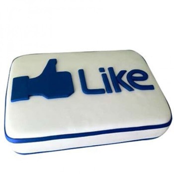 Facebook Customized Fondant Cake Facebook Customized Fondant Cake