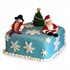 Festive Christmas Fondant Cake
