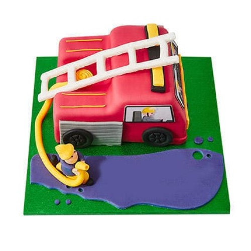 Fire Engine Fondant Cake Delivery in Greater Noida