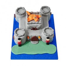 Fort Theme Fondant Cake