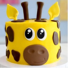 Giraffe Birthday Fondant Cake