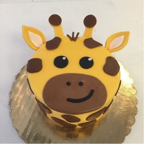 Giraffe Theme Fondant Cake Delivery in Greater Noida