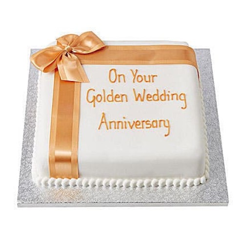 Golden Celebration Fondant Cake Delivery in Greater Noida
