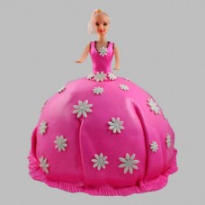 Pink Delight Barbie Fondant Cake