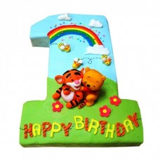 Pooh Tigger Fondant Cake