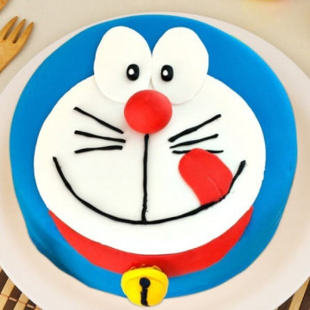Rejoicing Doraemon Fondant Cake
