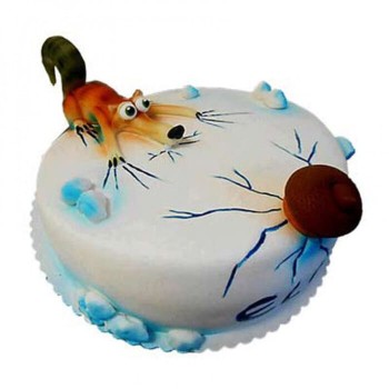 Scrat Theme Fondant Cake Scrat Theme Fondant Cake