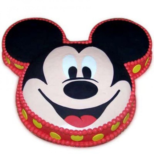 Soft Mickey Face Fondant Cake Delivery in Greater Noida