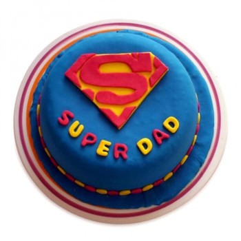 Super Dad Designer Fondant Cake Super Dad Designer Fondant Cake
