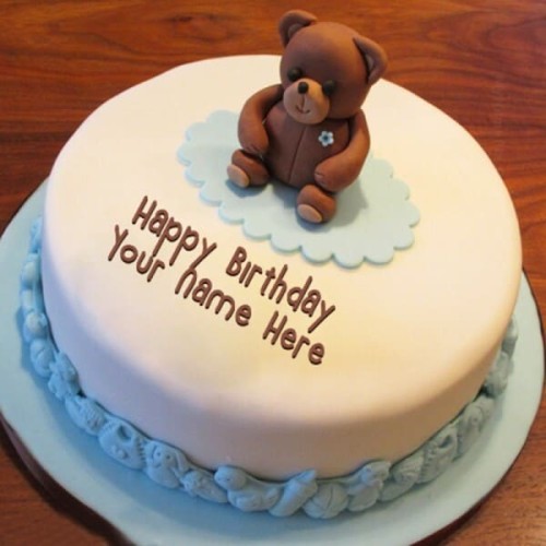 Teddy Theme Fondant Cake Delivery in Greater Noida