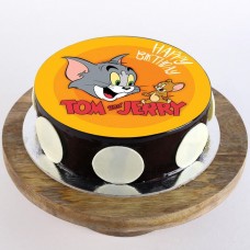 Tom & Jerry Chocolate Photo Cake