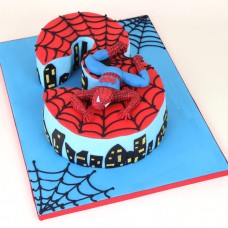 3rd Birthday Spiderman Theme Cake
