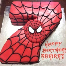 7th Birthday Spiderman Fondant Cake
