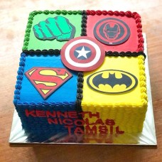 Avengers Square Cream Cake