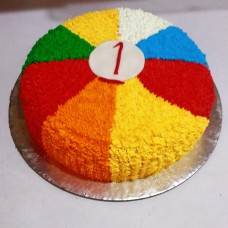 Colorful Pineapple Cream Cake
