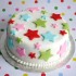 Colorful Stars Fondant Cake