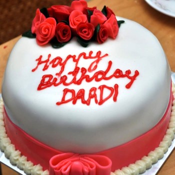 Fondant Birthday Cake For Grand Mother Fondant Birthday Cake For Grand Mother