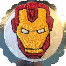 Iron Man Face Cream Cake