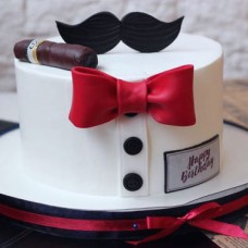 Mustache & Bow Tie Cake