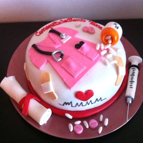 Nurse Theme Fondant Cake Delivery in Greater Noida