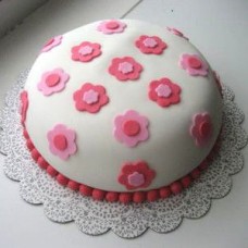 Pure Love Floral Fondant Cake