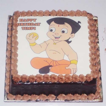 Chhota Bheem Ladoo Photo Cake