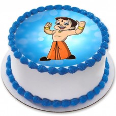 Chhota Bheem Round Photo Cake